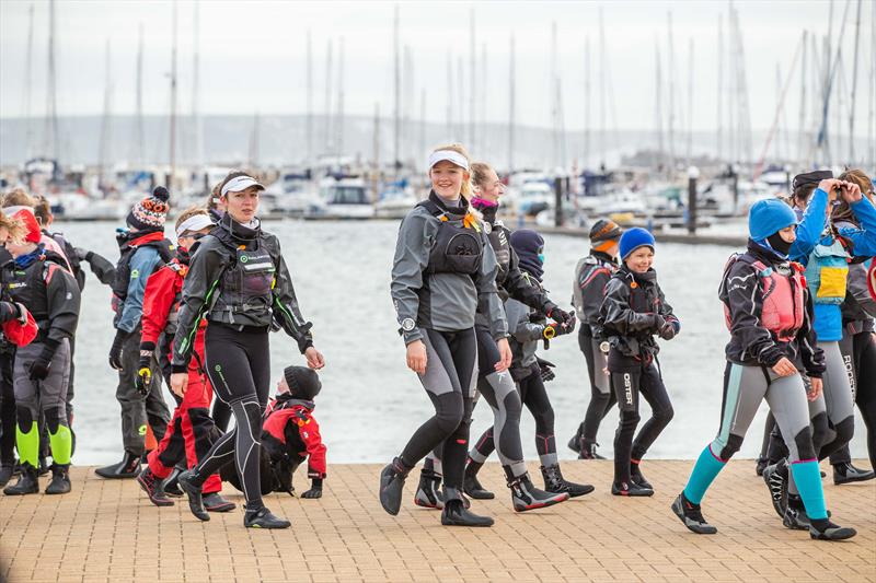 Cadet sailors in Weymouth photo copyright UK Cadet Class taken at Weymouth & Portland Sailing Academy and featuring the Cadet class