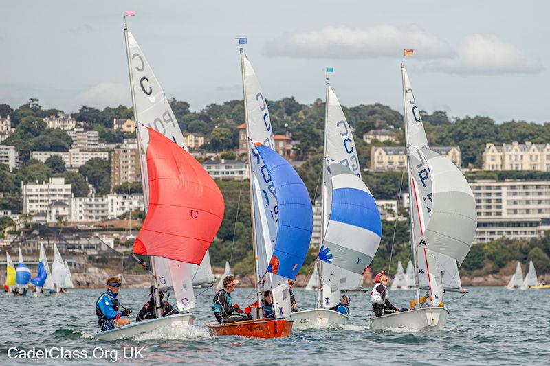 Cadet Europeans at Torbay photo copyright Tim Hampton / www.cadetclass.org.uk taken at Royal Torbay Yacht Club and featuring the Cadet class