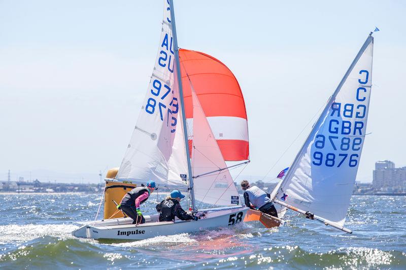 British Cadet Team at the Cadet Australian Nationals in Melbourne photo copyright Corinne Whitehouse taken at Royal Yacht Club of Victoria and featuring the Cadet class