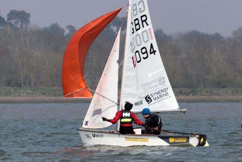 Cadets at the Waldringfield Easter Egg photo copyright Alexis Smith taken at Waldringfield Sailing Club and featuring the Cadet class