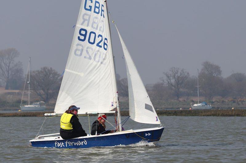 Cadets at the Waldringfield Easter Egg photo copyright Alexis Smith taken at Waldringfield Sailing Club and featuring the Cadet class