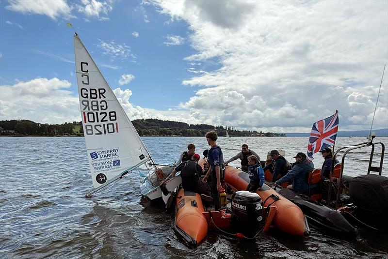 Practice race ahead of the Cadet World Championship at Lake Lipno - photo © Simon Cox