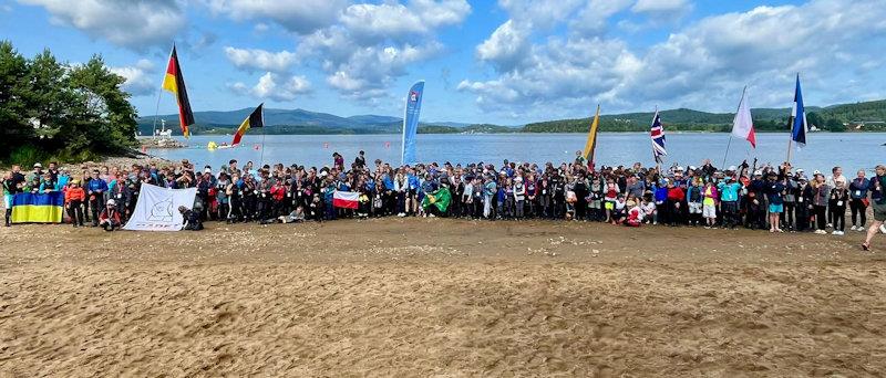 Day 3 of the Cadet World Championship at Lake Lipno photo copyright Emma Winchester taken at Jachetní Klub Cerná v Pošumaví and featuring the Cadet class