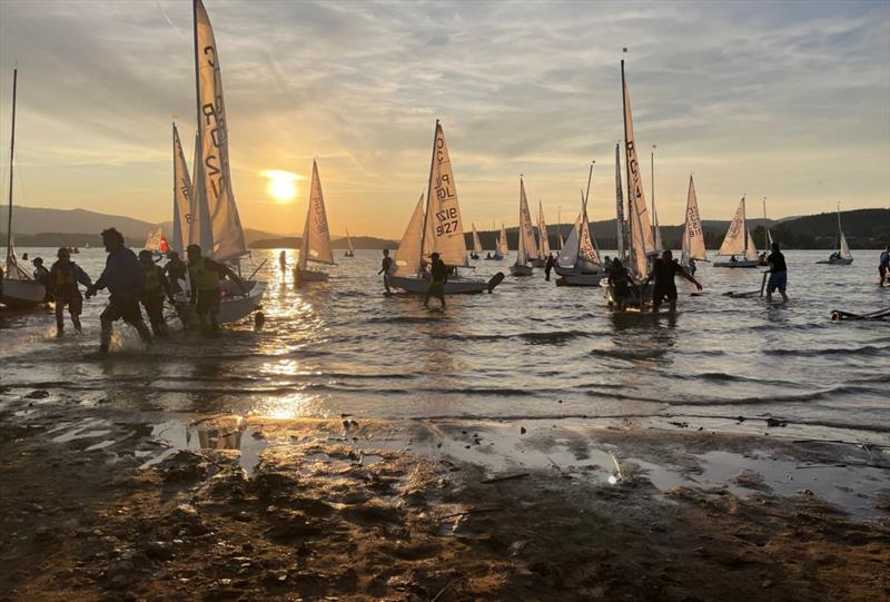 Day 4 of the Cadet World Championship at Lake Lipno photo copyright Helen Krailing taken at Jachetní Klub Cerná v Pošumaví and featuring the Cadet class
