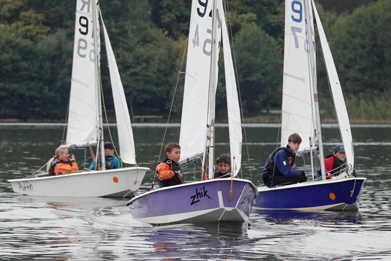 Cadet class October training at Frensham photo copyright Steve Gregory taken at Frensham Pond Sailing Club and featuring the Cadet class