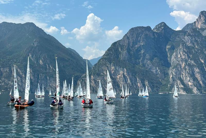 Practice race - Cadet class World Championship at Garda photo copyright Helen Lowe taken at Circolo Vela Torbole and featuring the Cadet class