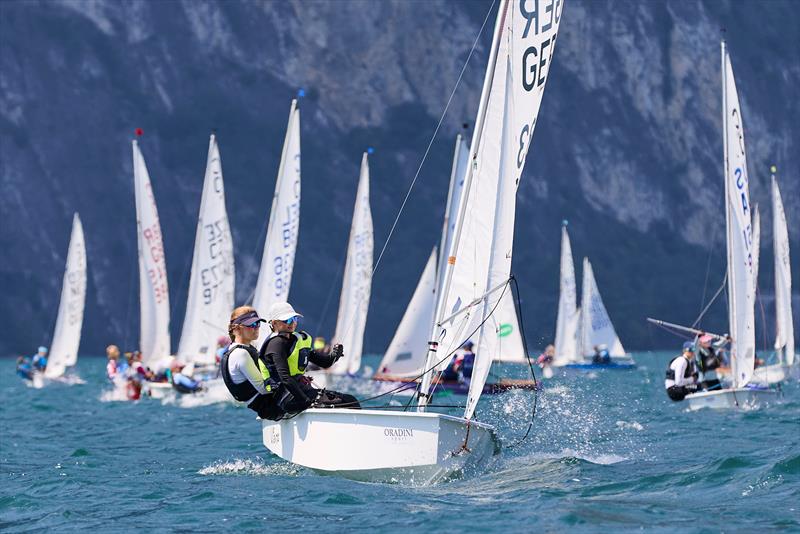 Cadet class World Championship at Garda day 3 photo copyright Mars Entertainment taken at Circolo Vela Torbole and featuring the Cadet class