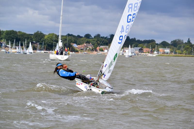 Emily Krailing and Evie Winchester at Waldringfield Cadet Week 2026 - photo © Emma Winchester