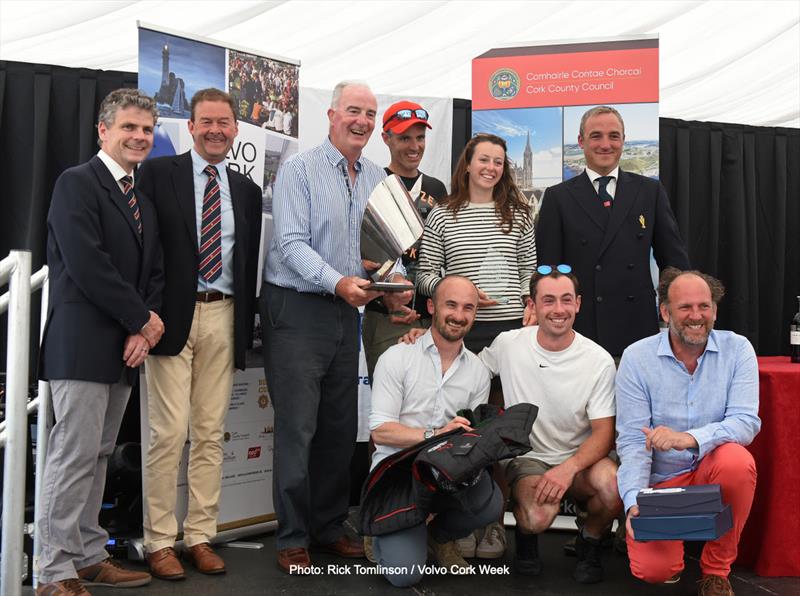 Cape 31 Antix team at the Volvo Cork Week 2022 prize giving photo copyright Rick Tomlinson / Volvo Cork Week taken at Royal Cork Yacht Club and featuring the Cape 31 class