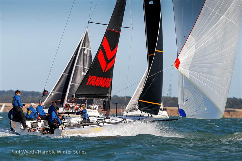 Jiraffe during HYS Hamble Winter Series 2021 photo copyright Paul Wyeth / www.pwpictures.com taken at Hamble River Sailing Club and featuring the Cape 31 class