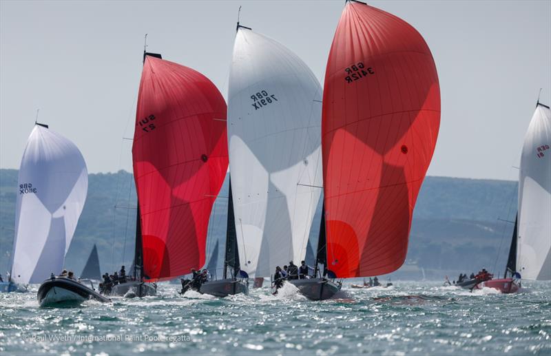 Cape 31 Fleet in sparkling conditions on Saturday at the International Paint Poole Regatta 2026 photo copyright Paul Wyeth / www.pwpictures.com taken at Parkstone Yacht Club and featuring the Cape 31 class