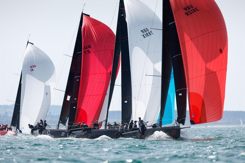 Cape 31 Fleet on Saturday at the International Paint Poole Regatta 2026 photo copyright Paul Wyeth / www.pwpictures.com taken at Parkstone Yacht Club and featuring the Cape 31 class