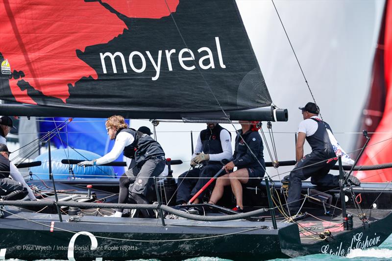 Black Star, SUI 27, on Saturday at the International Paint Poole Regatta 2026 photo copyright Paul Wyeth / www.pwpictures.com taken at Parkstone Yacht Club and featuring the Cape 31 class
