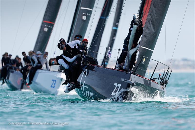 Black Star, SUI 27, on Saturday at the International Paint Poole Regatta 2026 - photo © Paul Wyeth / www.pwpictures.com