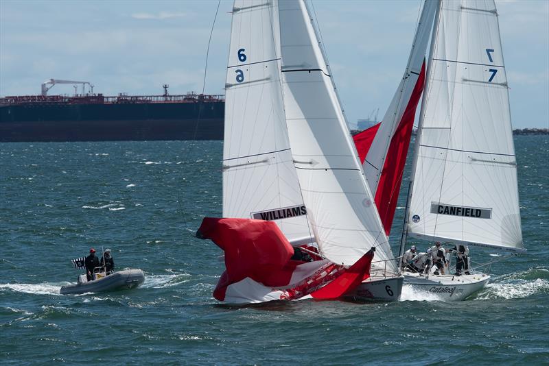 Congressional Cup - Day 2, Long Beach Yacht Club, April 19, 2018 photo copyright Tom Walker taken at Long Beach Yacht Club and featuring the Catalina 37 class