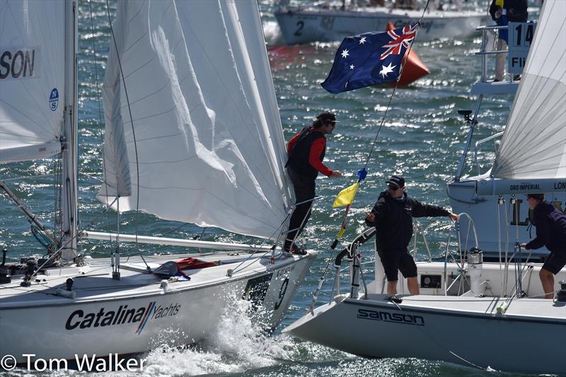 Congressional Cup Day 3, Long Beach Yacht Club, April 20, 2018 photo copyright Tom Walker taken at Long Beach Yacht Club and featuring the Catalina 37 class