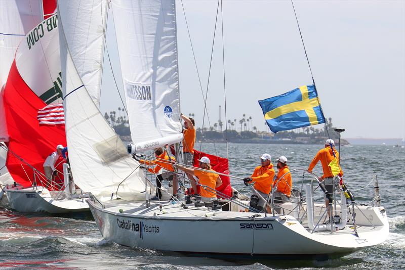 Congressional Cup Day 4, Long Beach Yacht Club, April 21, 2018 photo copyright Bronny Daniels taken at Long Beach Yacht Club and featuring the Catalina 37 class