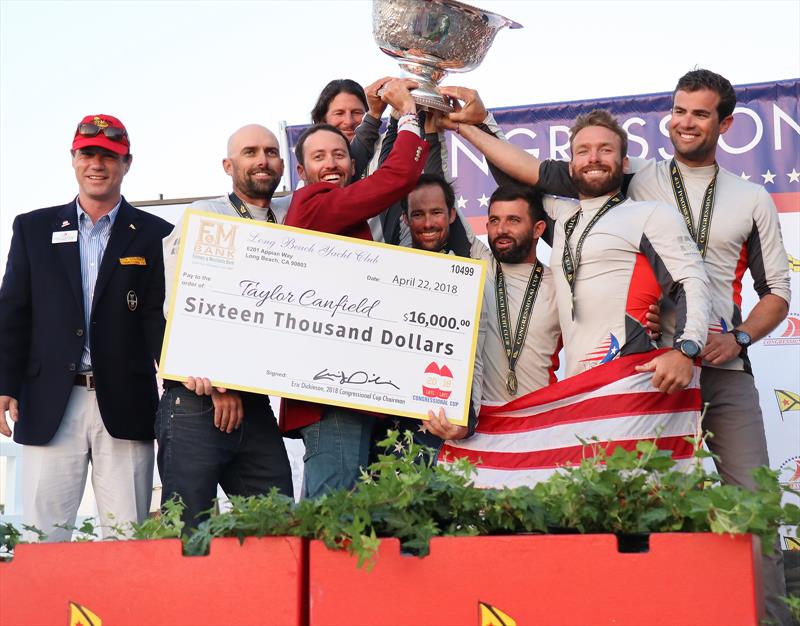 Mike Buckley (Second from the left) Final Day, 2018 Congressional Cup, Long Beach, April 22, 2018 - photo © Bronny Daniels