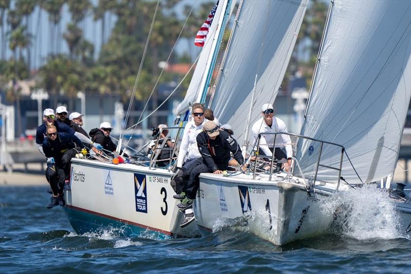Ian Williams leads Taylor Canfield - Final day - Congressional Cup - April 2022 - Long Beach Yacht Club photo copyright Ian Roman / WMRT taken at Long Beach Yacht Club and featuring the Catalina 37 class