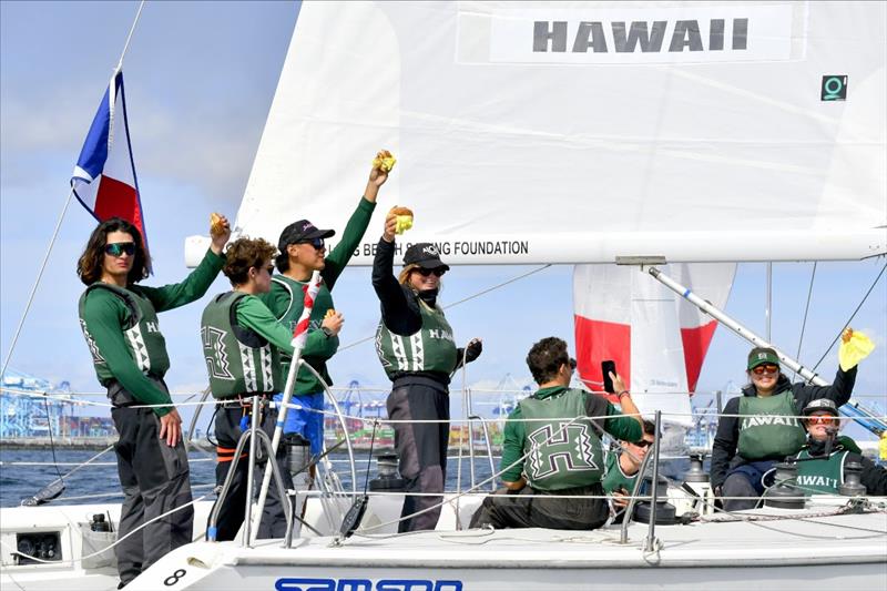 Univ. of Hawaii win the Port of Los Angeles Harbor Cup Regatta photo copyright Sharon Green / ultimatesailing.com taken at Los Angeles Yacht Club and featuring the Catalina 37 class