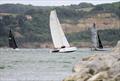 The 2023 Round the Island Race fleet pass through the Hurst narrows