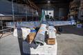 Forebeam, longeron and king pole are one very impressive structure - Cure Marine Custom 70