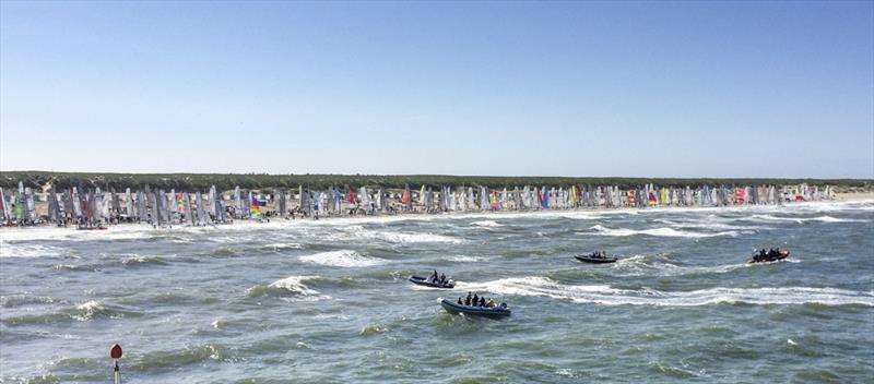 Lining up on the beach ahead of the 38th Round Texel Race - photo © Jim Hoogerhout