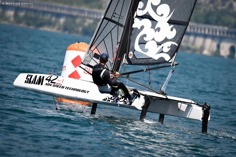 Foiling Week Garda 2017 day 1 photo copyright Martina Orsini taken at Fraglia Vela Malcesine and featuring the Catamaran class