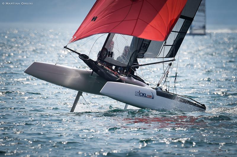 Foiling Week Garda 2017 day 2 photo copyright Martina Orsini taken at Fraglia Vela Malcesine and featuring the Catamaran class