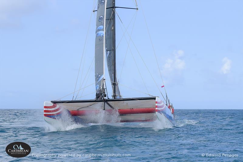 Arawak on Caribbean Multihull Challenge day 2 photo copyright Edward Penagos taken at Sint Maarten Yacht Club and featuring the Catamaran class