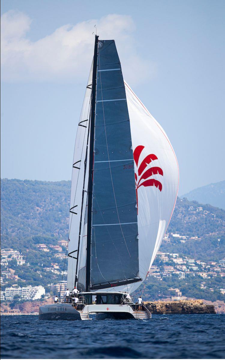 2021 Multihull Cup at Port Adriano, Mallorca day 1 photo copyright Sailing Energy taken at  and featuring the Catamaran class