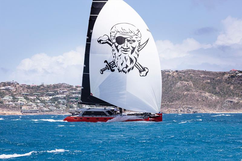 Race 5 on Lloyd Thornburg's Phaedo at Les Voiles de St Barth photo copyright Rachel Fallon-Langdon / Team Phaedo taken at Saint Barth Yacht Club and featuring the Catamaran class