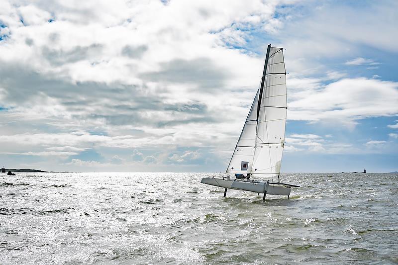 Befoil is a 16ft (4.9mtr) foiling catamaran with racks aimed at sailing schools and those wanting a first experience of foiling - photo © Charles de Lisle