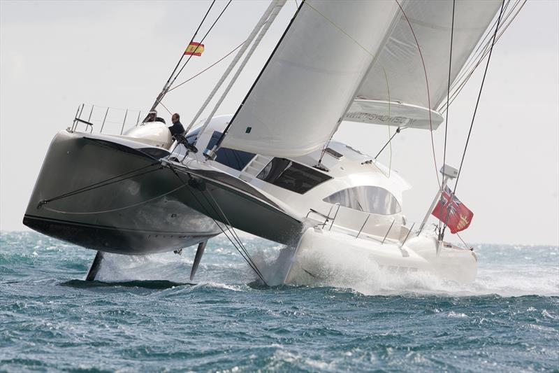 The Tag 60 catamaran, Stardust, owned by Ian Condor Smith, will be returning to the Whitsundays for Hamilton Island Race Week 2018. - photo © Andrea Francolini