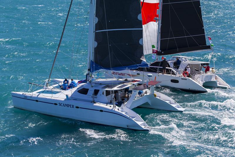 Multihulls in tradewinds at Hamilton Island Race Week 2017 photo copyright Andrea Francolini taken at Hamilton Island Yacht Club and featuring the Catamaran class