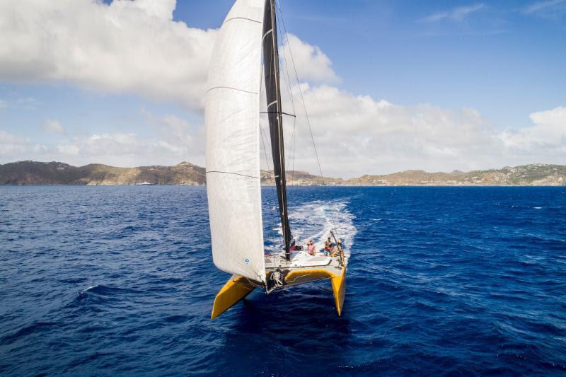 Shannon Falconne's F4 Falcon is one of 10 multihulls in the race - RORC Caribbean 600 photo copyright Amory Ross taken at Royal Ocean Racing Club and featuring the Catamaran class