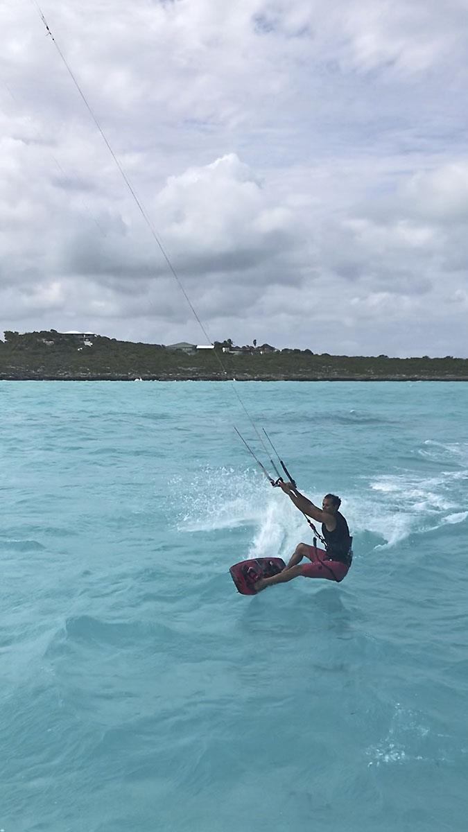 Kite surfer Dave Serrano in 'Disneyland' at the Turks and Ciacos Group. - photo © Jason Chipp