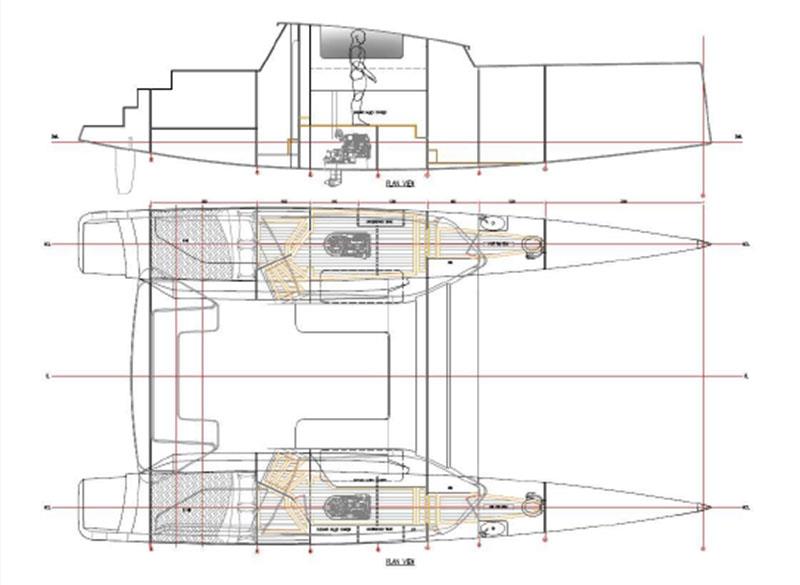 Layout of the Scape 40 performance cruising cat photo copyright Ronnie Knight taken at  and featuring the Catamaran class