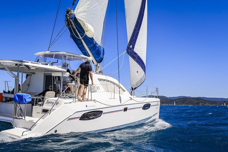 Hamilton Island Race Week - Living Life in the Whitsundays at Race Week photo copyright Salty Dingo taken at Hamilton Island Yacht Club and featuring the Catamaran class