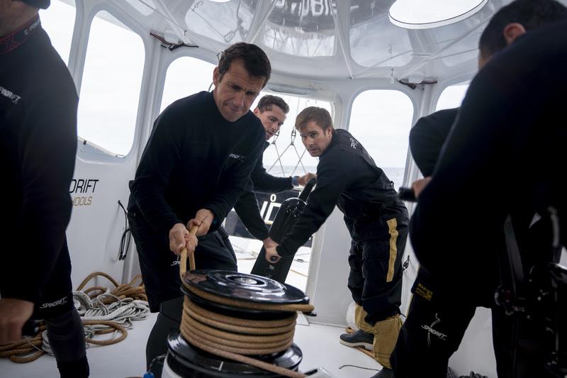 Spindrift 2 crew photo copyright Maxime Horlaville / Polaryse / Spindrift racing taken at  and featuring the Catamaran class