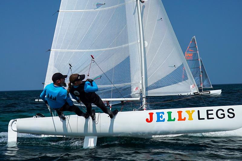 Justin and Kalahni Bissi won the Mosquito Mk II division - 2020 Adelaide National Regatta photo copyright Brad Halstead taken at Adelaide Sailing Club and featuring the Catamaran class