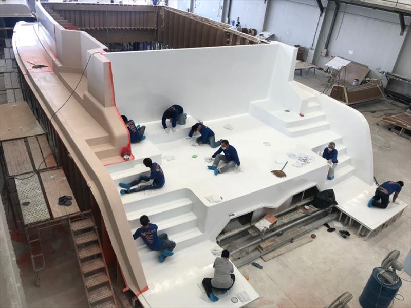 Silent 60 solar electric catamaran - Work in progress - photo © Silent Yachts