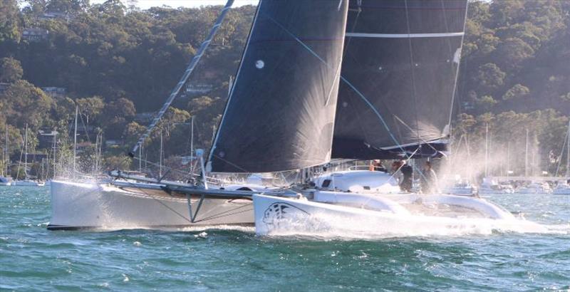 Top Gun - Lisa Blair onboard photo copyright Royal Prince Alfred Yacht Club taken at Royal Prince Alfred Yacht Club and featuring the Catamaran class