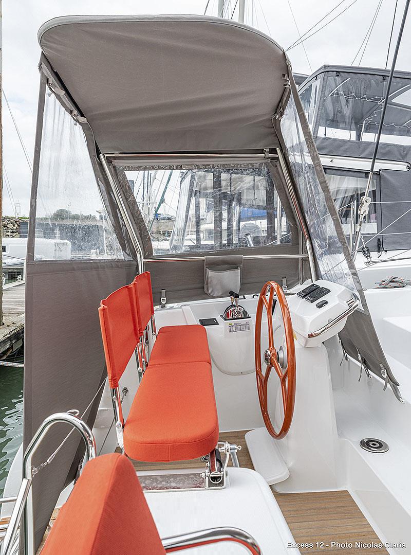Fully enclosed helm is an option on the Excess 12. - photo © Nicolas Claris