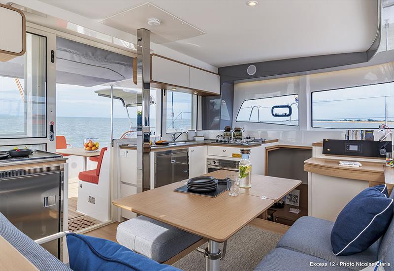Excess 12 galley with direct access outdoors photo copyright Nicolas Claris taken at  and featuring the Catamaran class