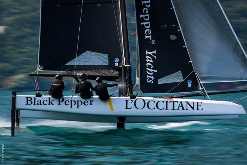 2020 Foiling Week photo copyright Martina Orsini taken at Fraglia Vela Malcesine and featuring the Catamaran class