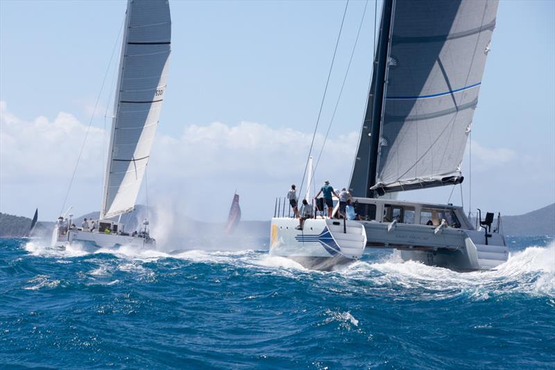 Fujin and Mach Schnell at the start of the Race to Foxy's from Nanny Cay - 2022 BVI Sailing Festival - photo © Alastair Abrehart