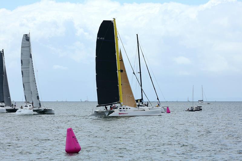 Brisbane to Gladstone Multihull Yacht Race photo copyright Chris Dewar taken at Multihull Yacht Club Queensland and featuring the Catamaran class
