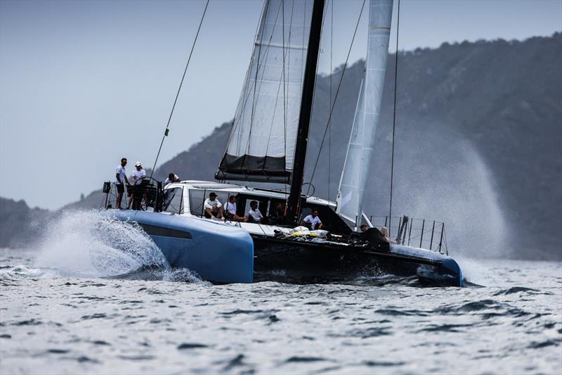 Peters & May Round Antigua Race 2022: American Gunboat 68 Tosca, co-skippered by Ken Howery & Alex Thomson photo copyright Paul Wyeth / www.pwpictures.com taken at Antigua Yacht Club and featuring the Catamaran class