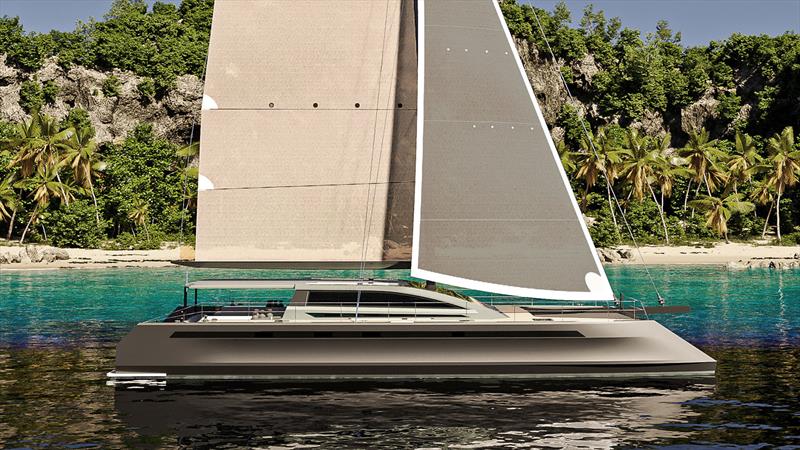 Cure Marine all-carbon, Custom 70 Express Cruising Cat by Stuart Bloomfield photo copyright Cure Marine taken at  and featuring the Catamaran class